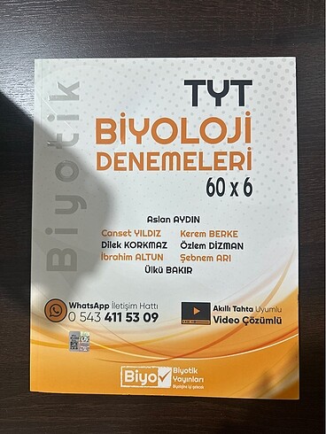 Biyotik tyt deneme
