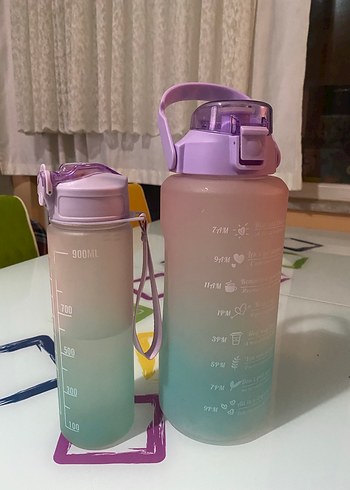 Pastel Renkli Mor ikili suluk seti - Görsel 2