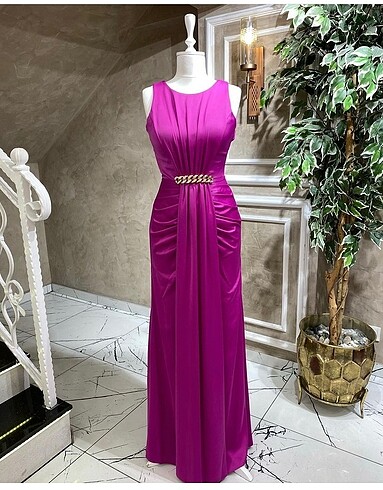 Çok şık pembe abiye