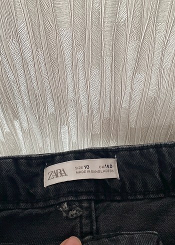 Zara Düğmeli Siyah Denim Mini etek