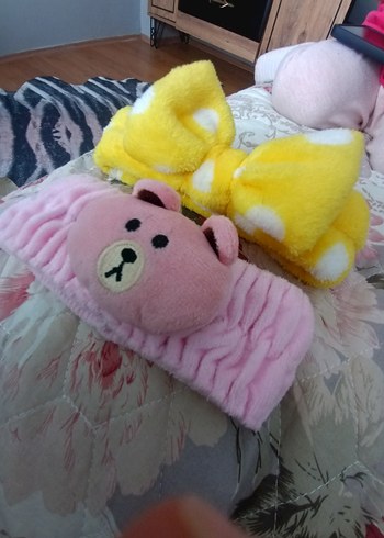 LC Waikiki Pembe Ayıcıklı ve Sarı Puantiyeli Saç Bantları