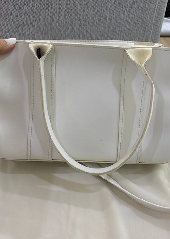 Beden beyaz Renk Minimalist Beyaz Kadın Çantası