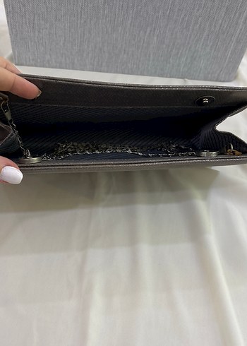 Diğer Parlak Bej Deri Kadın Portföy Çanta