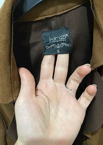 Kahverengi Süet Midi Trençkot - Görsel 3