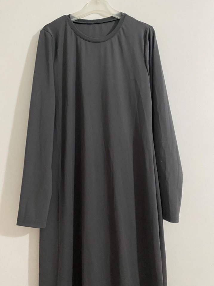 Antrasit penye elbise - Görsel 3