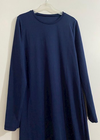 Lacivert Penye Elbise - Görsel 5