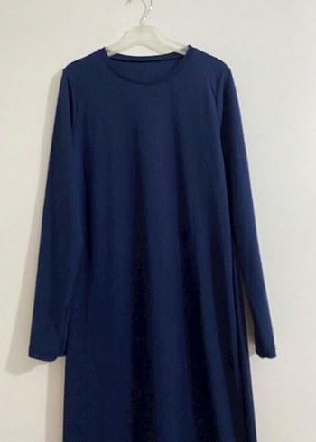 Lacivert Penye Elbise - Görsel 4