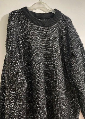 Siyah simli triko Kazak - Görsel 3