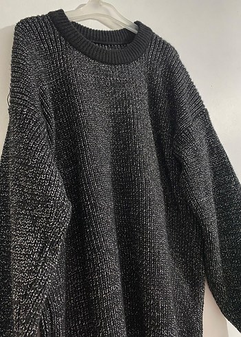 Siyah simli triko Kazak - Görsel 4