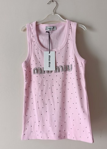 Pembe miu taşlı atlet
