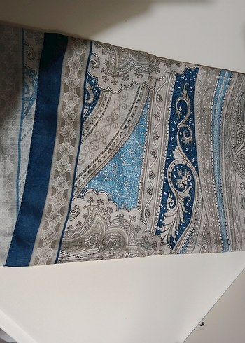 Renkli Retro Kadın İpek Şal - Görsel 7