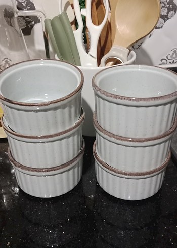 Beyaz Gri Seramik Saklama Kapları Seti - Görsel 2