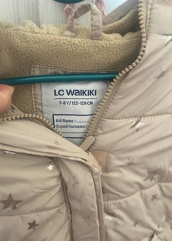 Bej Parlak Düğmeli Kız Mont - Görsel 2