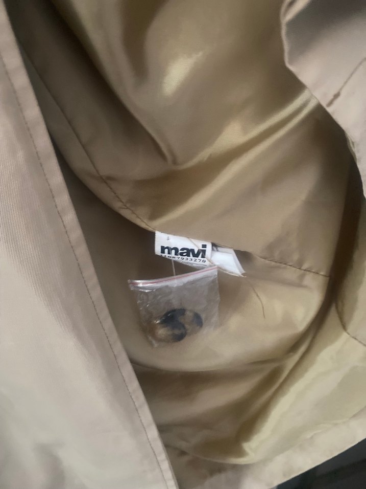 Bej Midi Trençkot, Kemerli, Regular Fit - Görsel 5