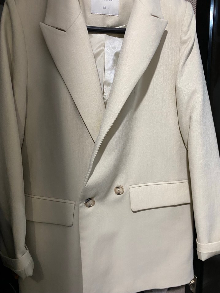 Bej Kadın Blazer Ceket Notch Yaka - Görsel 4