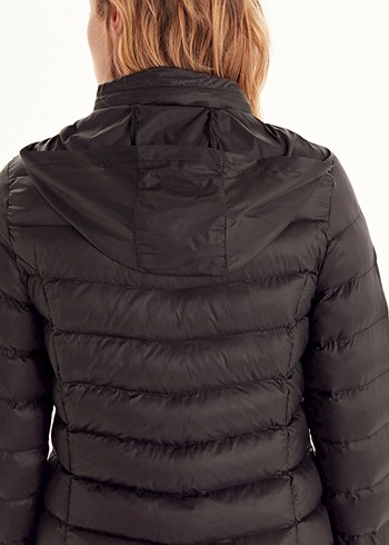 Kadın Siyah Kısa Fermuarlı Mont - Görsel 3