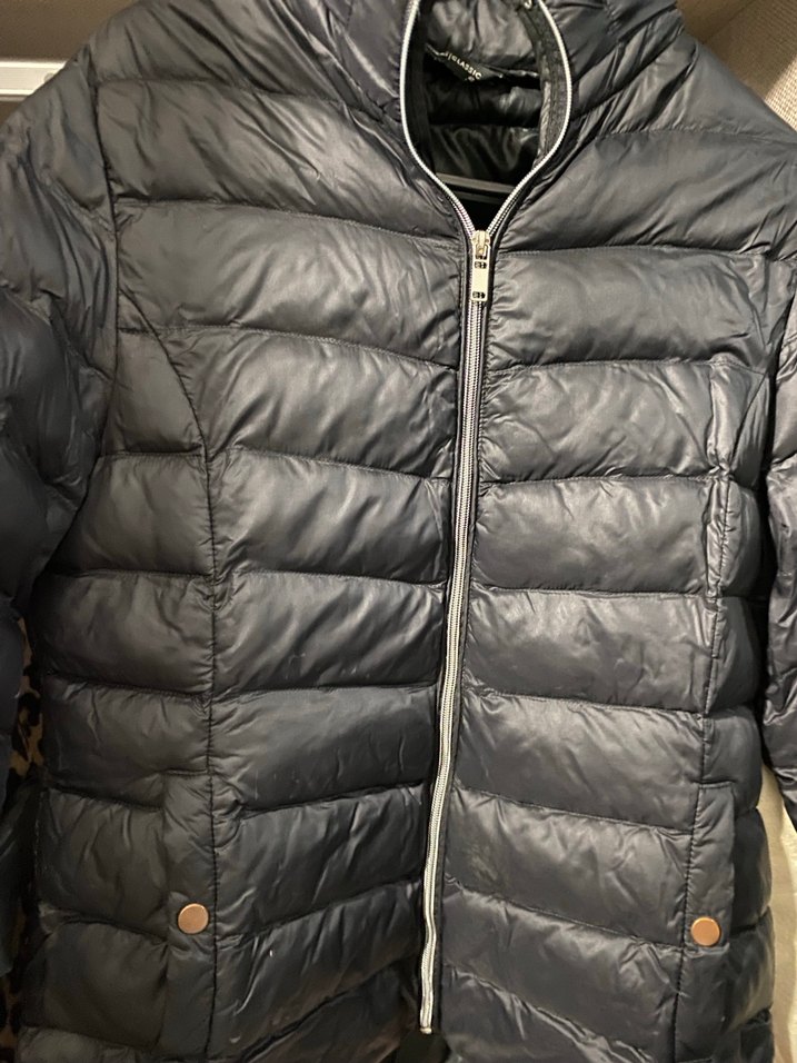 Kadın Siyah Kısa Fermuarlı Mont - Görsel 5