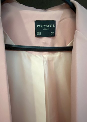 Pembe Uzun Kesim Kadın Blazer Ceket - Görsel 4