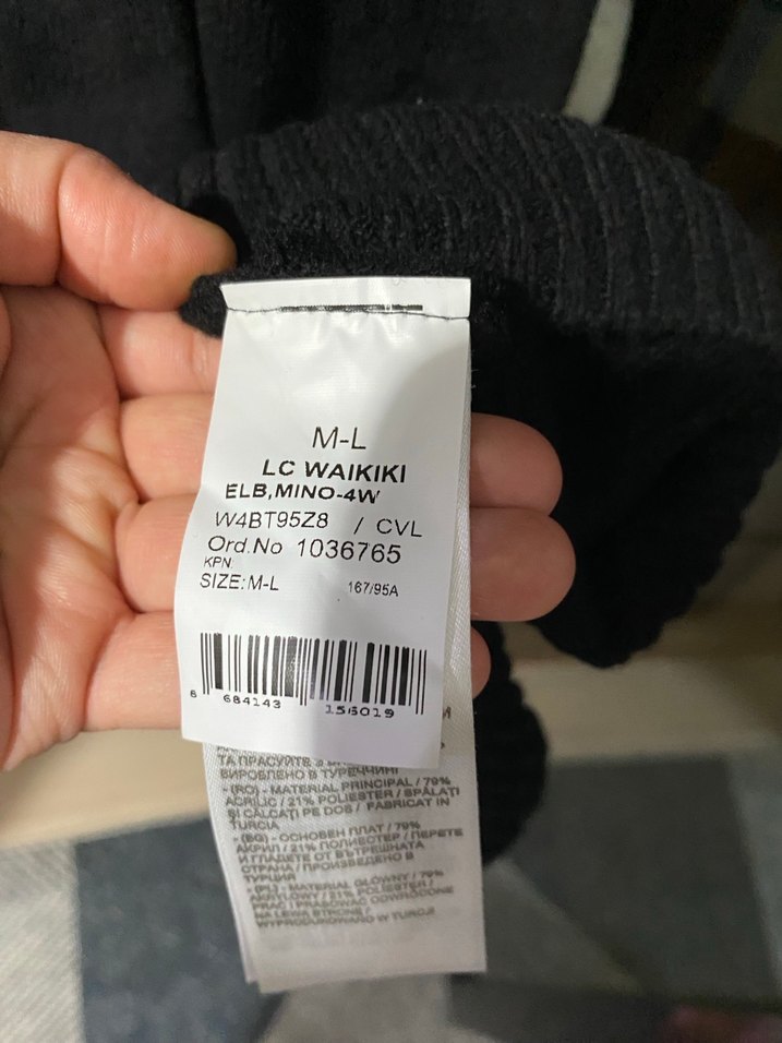 Siyah  Uzun Kollu Yüksek Yakalı Elbise - Görsel 5