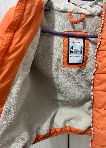 Turuncu Fermuarlı Erkek kız  Çocuk Mont - Görsel 2