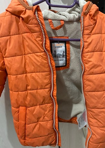 Turuncu Fermuarlı Erkek kız  Çocuk Mont - Görsel 3