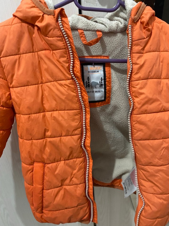 Turuncu Fermuarlı Erkek kız  Çocuk Mont - Görsel 3