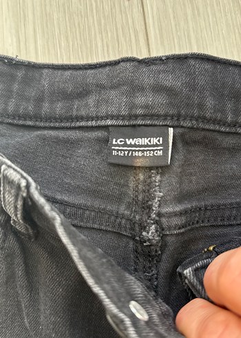 11-12 Yaş Beden Erkek çocuk Gri Midi Boy erkek Denim Jean Pantolon