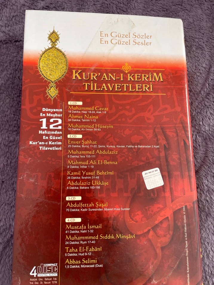 Kur'an-ı Kerim Tilavetleri - 4 CD - Görsel 3