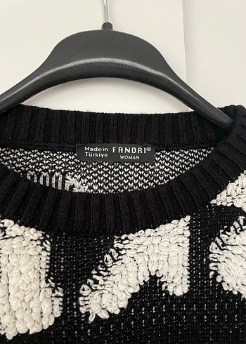 Renkli Baskılı Oversize Kadın Kazak - Görsel 4