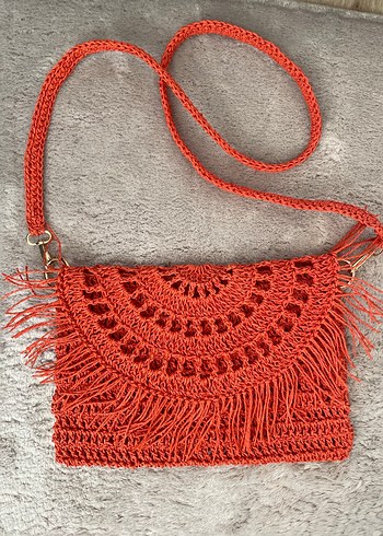 KAĞIT İP HASIR CLUTCH / ÇAPRAZ ASKILI