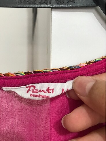 m Beden pembe Renk Penti pembe plaj elbisesi M