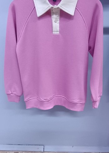 Sarı Düğmeli kız çocuk sweatshirt - Görsel 2