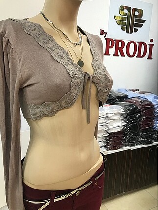 Crop top bolero bluz