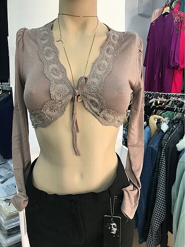 Crop bolero bluz