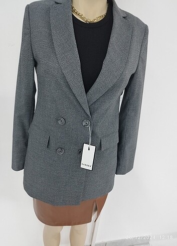 m Beden gri Renk Blazer ceket 