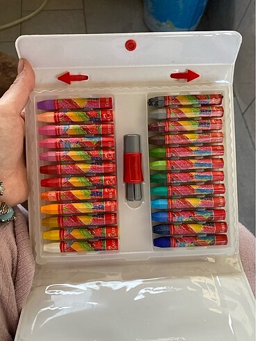 Faber castell 24lü çantalı pastel boya, sıfır kullanılmamış