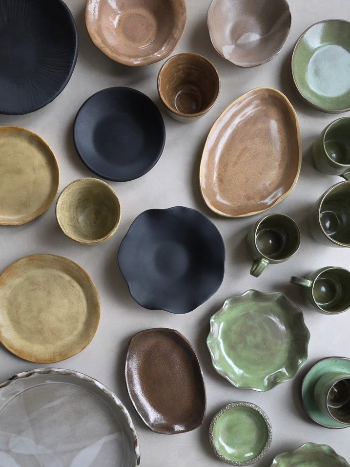 Bej Bohem Tarzı Tabak - Görsel 3