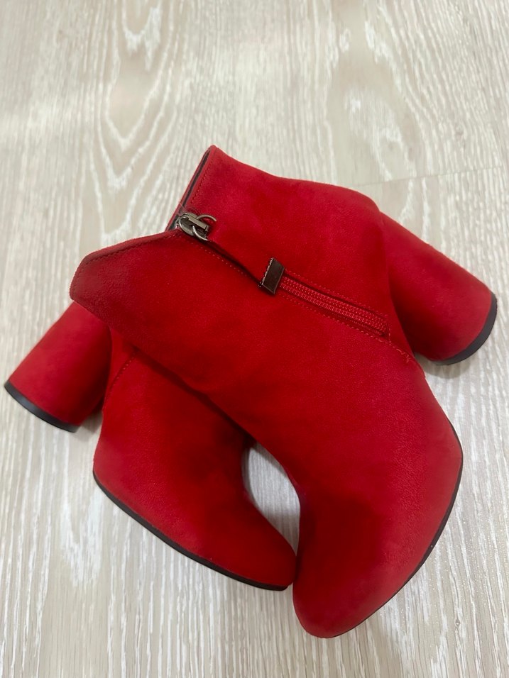 Kırmızı Süet  Kadın Bot - Görsel 2