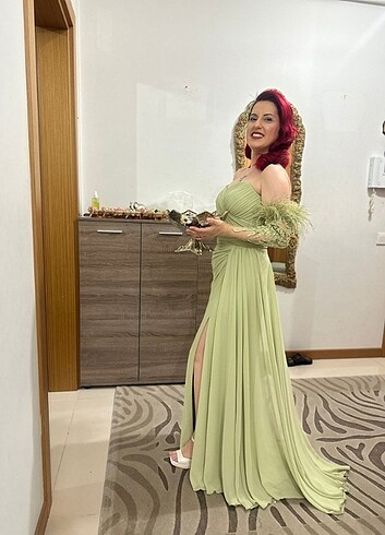 s Beden yeşil Renk Nişan, davet, Özel gün / gece elbisesi