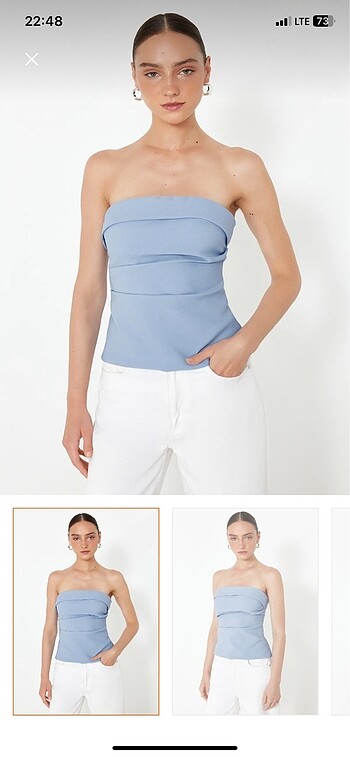 Trendyol straplez bluz