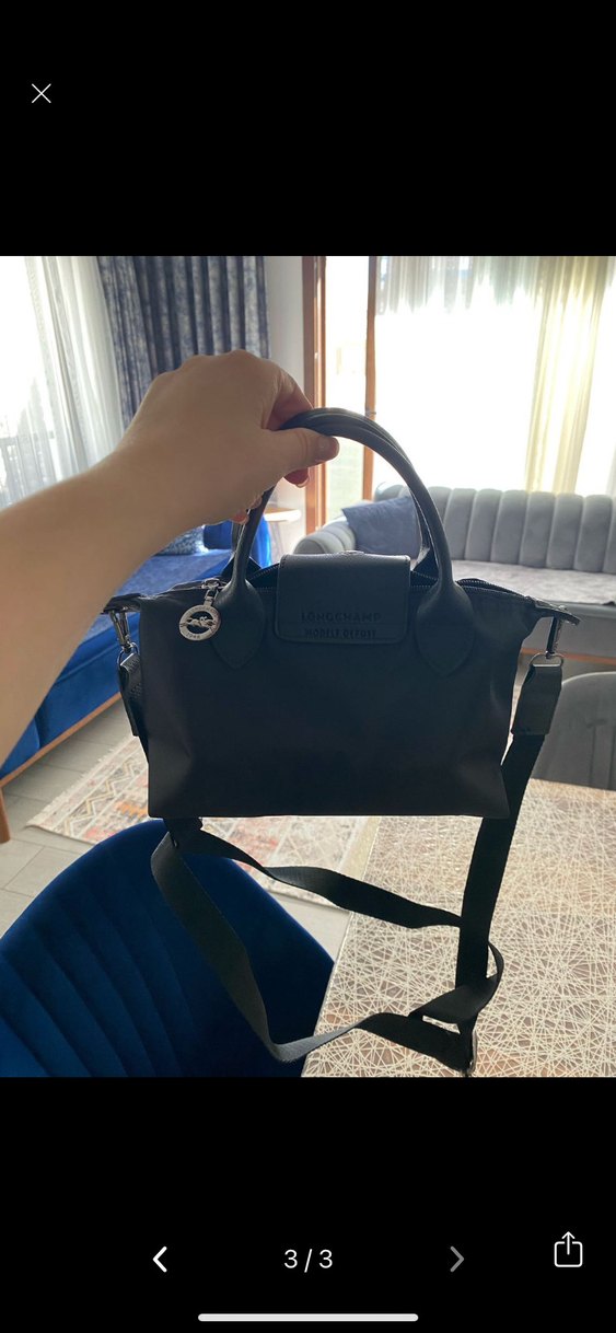 Siyah Deri Kadın Omuz Çantası - Görsel 3