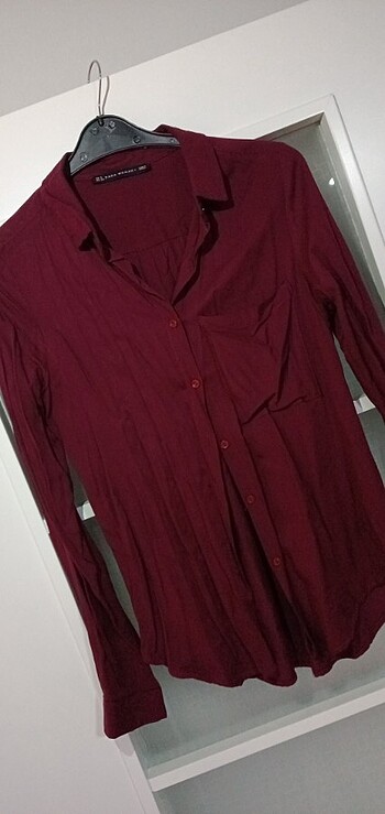 38 Beden bordo Renk Zara gömlek