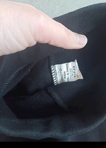 Kız Çocuk Siyah Nakışlı Tayt - Görsel 4