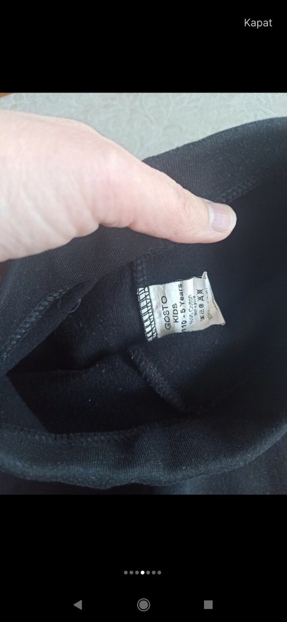 Kız Çocuk Siyah Nakışlı Tayt - Görsel 4