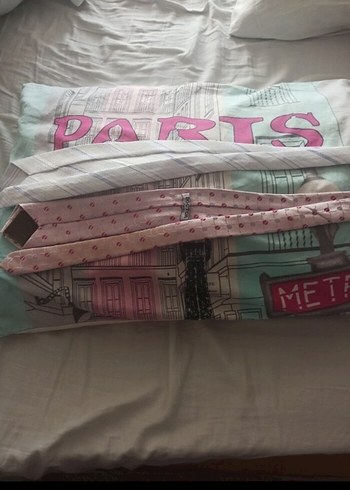 mavi gri çizgili çocuk Kravat - Görsel 6