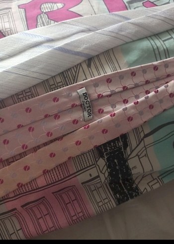 mavi gri çizgili çocuk Kravat - Görsel 4