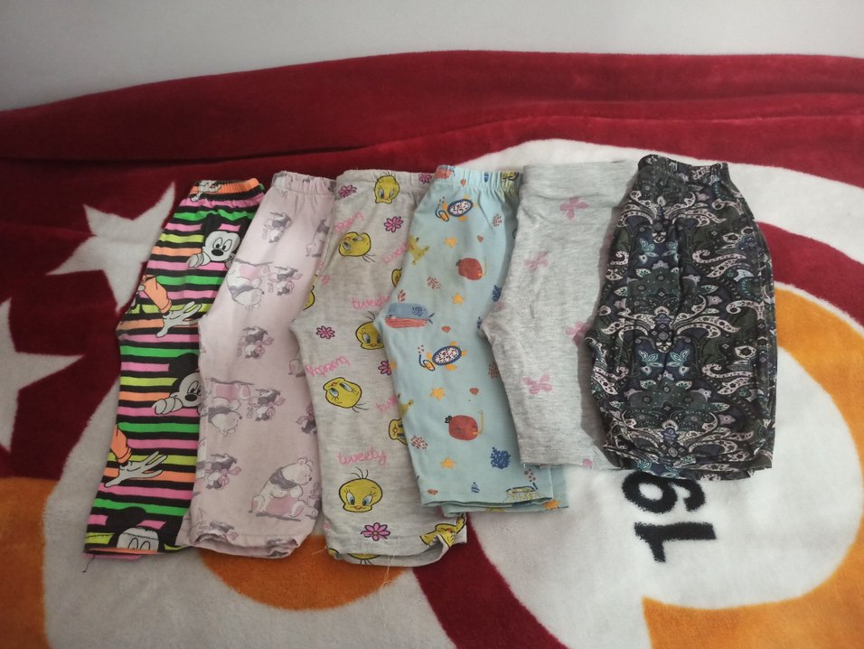 Tweety Baskılı Gri Kız kısa Tayt - Görsel 3