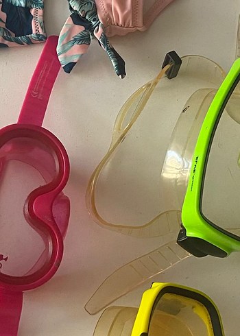 Sarı Yılan Desenli Elastik Yüzücü Gözlüğü - Görsel 7