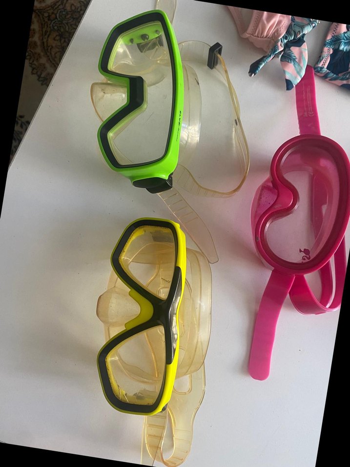 Sarı Yılan Desenli Elastik Yüzücü Gözlüğü - Görsel 3