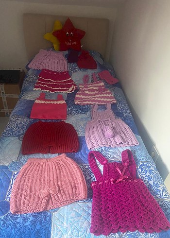 Kız Çocuk Mor Örgü Bohem Yelek - Görsel 8